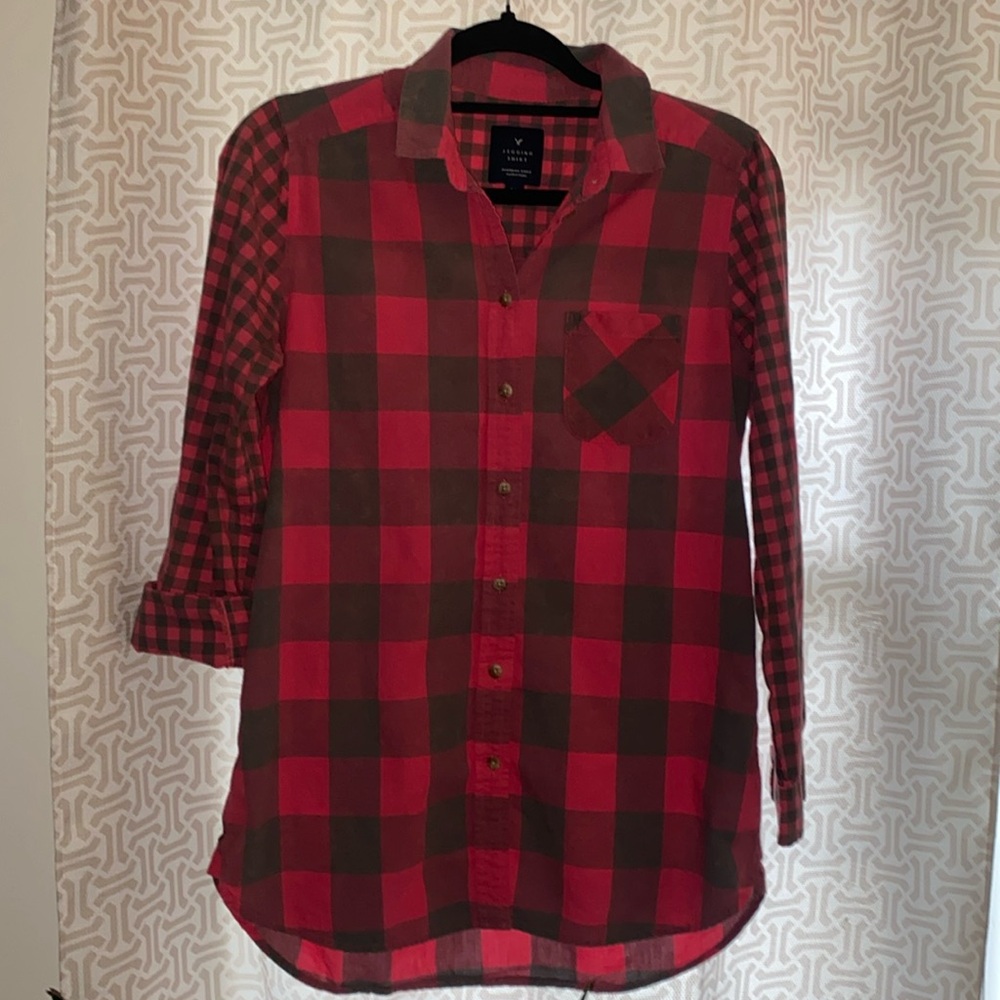AE Long Sleeve gingham buttondown
